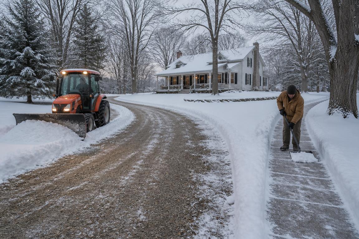 Snow removal on a rural Kentucky property